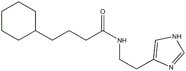 N-[2-(1H-イミダゾール-4-イル)エチル]-4-シクロヘキシルブタンアミド 化学構造式