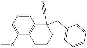 1-Benzyl-5-methoxy-1,2,3,4-tetrahydronaphthalene-1-carbonitrile Structure