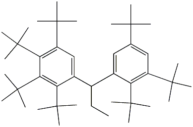 1-(2,3,4,5-Tetra-tert-butylphenyl)-1-(2,3,5-tri-tert-butylphenyl)propane Structure
