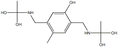 2,5-Bis[[(1,1-dihydroxyethyl)amino]methyl]-4-methylphenol,,结构式