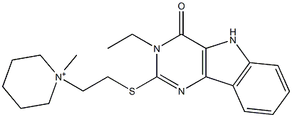 1-Methyl-1-[2-[[[3,4-dihydro-3-ethyl-4-oxo-5H-pyrimido[5,4-b]indol]-2-yl]thio]ethyl]piperidin-1-ium