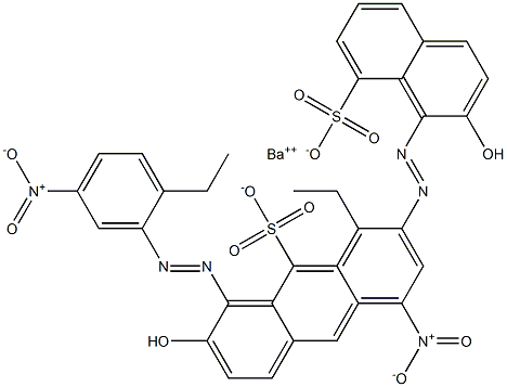 ビス[1-[(2-エチル-5-ニトロフェニル)アゾ]-2-ヒドロキシ-8-ナフタレンスルホン酸]バリウム 化学構造式