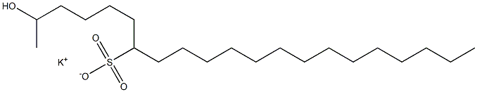 2-Hydroxyhenicosane-7-sulfonic acid potassium salt,,结构式