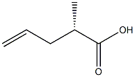 [S,(+)]-2-メチル-4-ペンテン酸 化学構造式