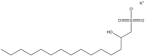 2-Hydroxypentadecane-1-sulfonic acid potassium salt Struktur