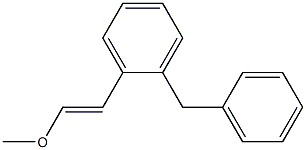 1-ベンジル-2-(2-メトキシエテニル)ベンゼン 化学構造式