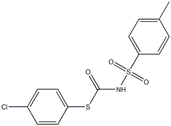 N-(4-メチルフェニルスルホニル)チオカルバミド酸S-(4-クロロフェニル) 化学構造式