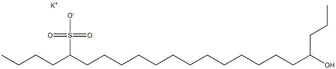19-Hydroxydocosane-5-sulfonic acid potassium salt 结构式