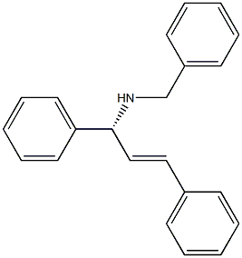 N-[(R)-1,3-ジフェニル-2-プロペニル]ベンゼンメタンアミン 化学構造式