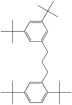 1-(2,5-ジ-tert-ブチルフェニル)-3-(3,5-ジ-tert-ブチルフェニル)プロパン 化学構造式
