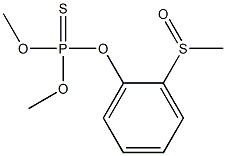 Thiophosphoric acid O,O-dimethyl O-[o-(methylsulfinyl)phenyl] ester Structure