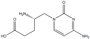 (4S)-4-Amino-5-[(4-amino-1,2-dihydro-2-oxopyrimidin)-1-yl]pentanoic acid Struktur
