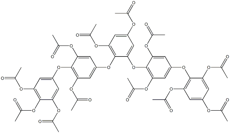 4'-(2,4,6-Triacetoxyphenoxy)-2-[4-(3,4,5-triacetoxyphenoxy)-3,5-diacetoxyphenoxy]-2',3,5,6'-tetraacetoxydiphenyl ether|