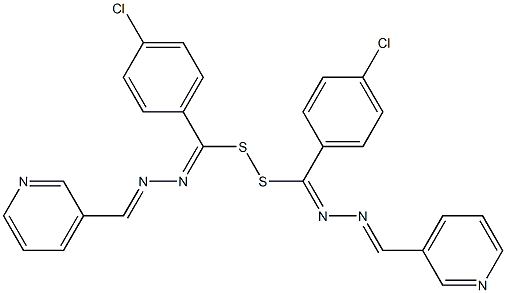 (1E,3E,7E,9E)-4,7-Bis(4-chlorophenyl)-1,10-bis(3-pyridinyl)-5,6-dithia-2,3,8,9-tetraazadeca-1,3,7,9-tetrene