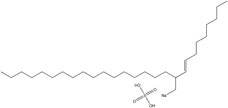 Sulfuric acid 2-(1-nonenyl)nonadecyl=sodium ester salt Structure