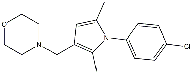 3-(モルホリノメチル)-1-(4-クロロフェニル)-2,5-ジメチル-1H-ピロール 化学構造式