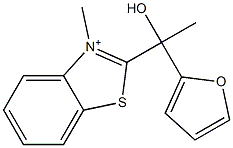 2-[1-Hydroxy-1-(2-furanyl)ethyl]-3-methylbenzothiazol-3-ium,,结构式