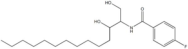 N-(1,3-Dihydroxytetradecan-2-yl)-4-fluorobenzamide Structure