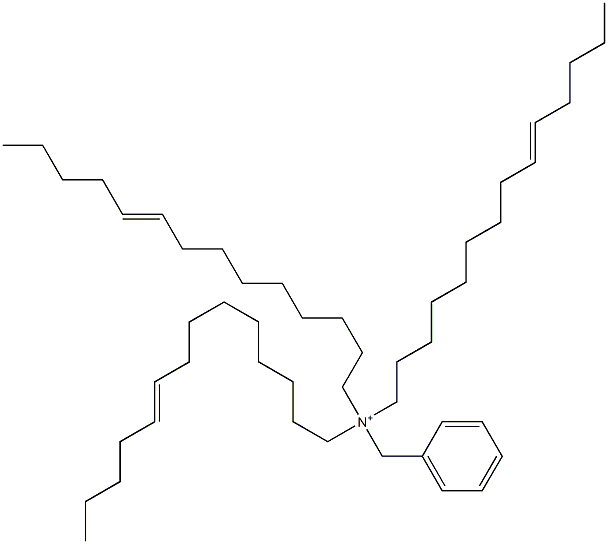 Tri(9-tetradecenyl)benzylaminium,,结构式