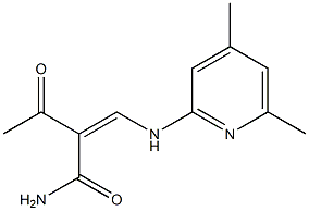 3-Oxo-2-[(Z)-(4,6-dimethyl-2-pyridinyl)aminomethylene]butanamide Struktur