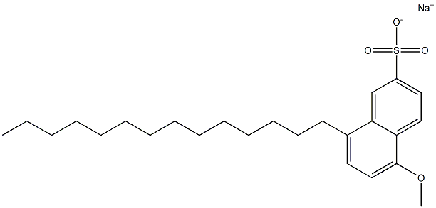 5-Methoxy-8-tetradecyl-2-naphthalenesulfonic acid sodium salt,,结构式