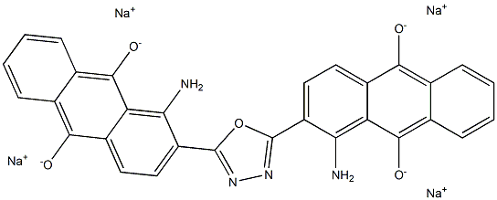 Tetrasodium 2,2'-(1,3,4-oxadiazole-2,5-diyl)bis(1-amino-9,10-anthracenediolate),,结构式