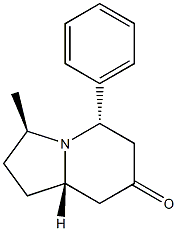 (3R,5S,8aS)-3-Methyl-5-phenyl-1,2,3,5,6,8a-hexahydroindolizin-7(8H)-one Structure