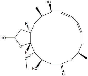 (3aR,5R,6R,7E,9E,12R,16R,17S,17aR)-2,3,3a,5,6,11,12,16,17,17a-Decahydro-2,6,16-trihydroxy-5,12-dimethyl-17-methoxy-4H-furo[2,3-f]oxacyclohexadecin-14(15H)-one|