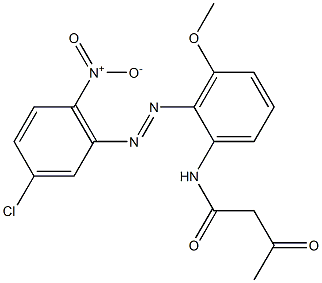 2-Acetyl-2'-(3-chloro-6-nitrophenylazo)-3'-methoxyacetanilide 结构式