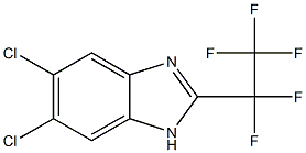 5,6-ジクロロ-2-(ペンタフルオロエチル)-1H-ベンゾイミダゾール 化学構造式