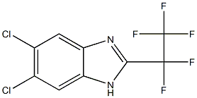 5,6-Dichloro-2-(pentafluoroethyl)-1H-benzimidazole,,结构式