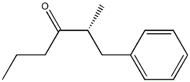 [R,(-)]-2-Methyl-1-phenyl-3-hexanone Struktur