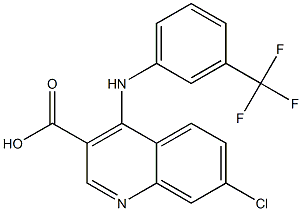 4-[[3-(Trifluoromethyl)phenyl]amino]-7-chloroquinoline-3-carboxylic acid 结构式