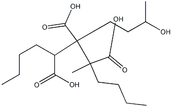 Butane-1,2,3-tricarboxylic acid 2-(3-hydroxybutyl)1,3-dibutyl ester 结构式