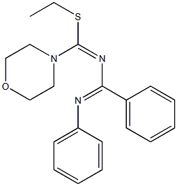 4-Morpholino-4-ethylthio-1-(phenyl)-2-phenyl-1,3-diaza-1,3-butadiene Structure