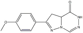 3,3a-ジヒドロ-2-(4-メトキシフェニル)ピラゾロ[1,5-d][1,2,4]トリアジン-4(5H)-オン 化学構造式