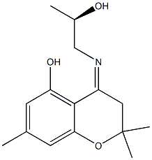 3,4-Dihydro-4-[[(R)-2-hydroxypropyl]imino]-2,2,7-trimethyl-2H-1-benzopyran-5-ol Struktur