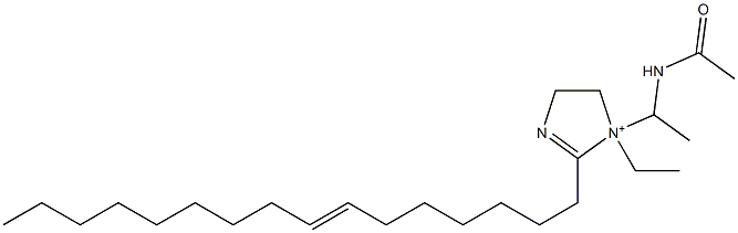 1-[1-(Acetylamino)ethyl]-1-ethyl-2-(7-hexadecenyl)-2-imidazoline-1-ium,,结构式