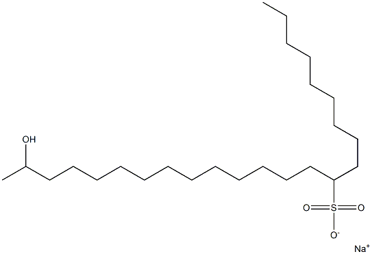 23-Hydroxytetracosane-10-sulfonic acid sodium salt 结构式