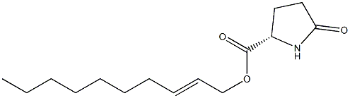 (S)-5-オキソピロリジン-2-カルボン酸2-デセニル 化学構造式
