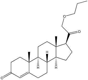 21-Propoxypregn-4-ene-3,20-dione 结构式