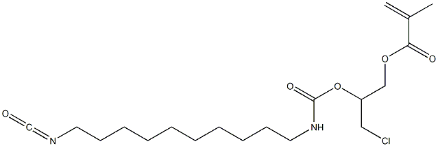 Methacrylic acid 3-chloro-2-[10-isocyanatodecylcarbamoyloxy]propyl ester