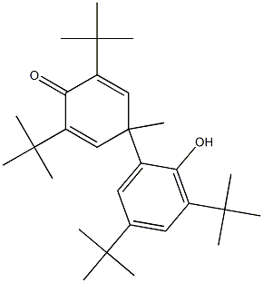 2,6-Di-tert-butyl-4-methyl-4-(2-hydroxy-3,5-di-tert-butylphenyl)-2,5-cyclohexadien-1-one,,结构式