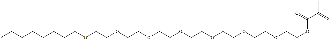 Methacrylic acid (3,6,9,12,15,18,21-heptaoxanonacosan-1-yl) ester,,结构式