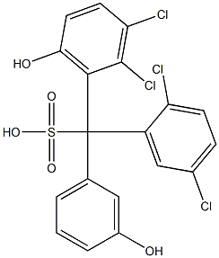 (2,5-Dichlorophenyl)(2,3-dichloro-6-hydroxyphenyl)(3-hydroxyphenyl)methanesulfonic acid 结构式