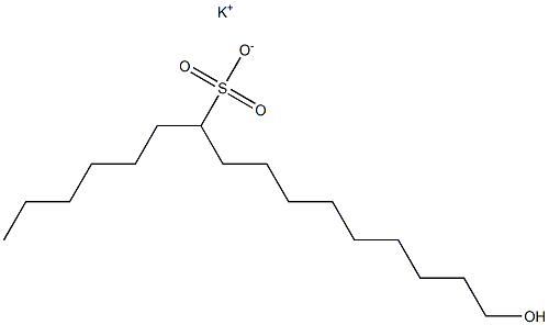 16-Hydroxyhexadecane-7-sulfonic acid potassium salt 结构式