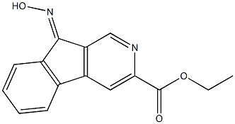 9-Hydroxyimino-9H-indeno[2,1-c]pyridine-3-carboxylic acid ethyl ester Structure