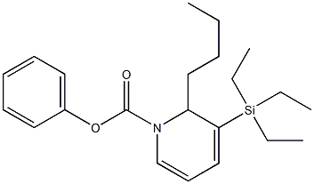 1,2-Dihydro-2-butyl-3-(triethylsilyl)pyridine-1-carboxylic acid phenyl ester Struktur