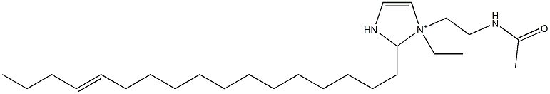 1-[2-(Acetylamino)ethyl]-1-ethyl-2-(13-heptadecenyl)-4-imidazoline-1-ium 结构式