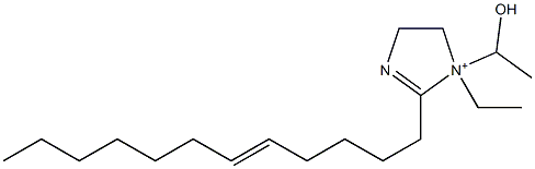 2-(5-ドデセニル)-1-エチル-1-(1-ヒドロキシエチル)-2-イミダゾリン-1-イウム 化学構造式